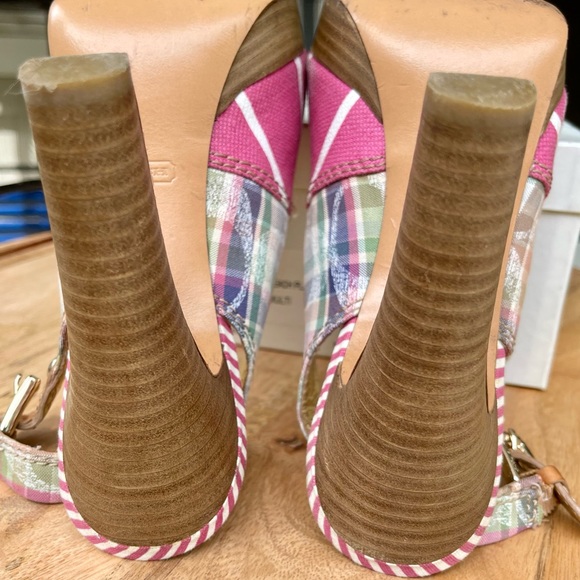 *GUC*COACH Berli Poppy Patchwork/Pink Multi Platform Slingbacks - sz 9 M, #A3279 - Picture 5 of 13